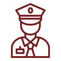 Illustration of a police officer in uniform.